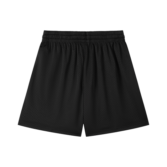 Small AURARUSH Initials Mesh Shorts- White Print