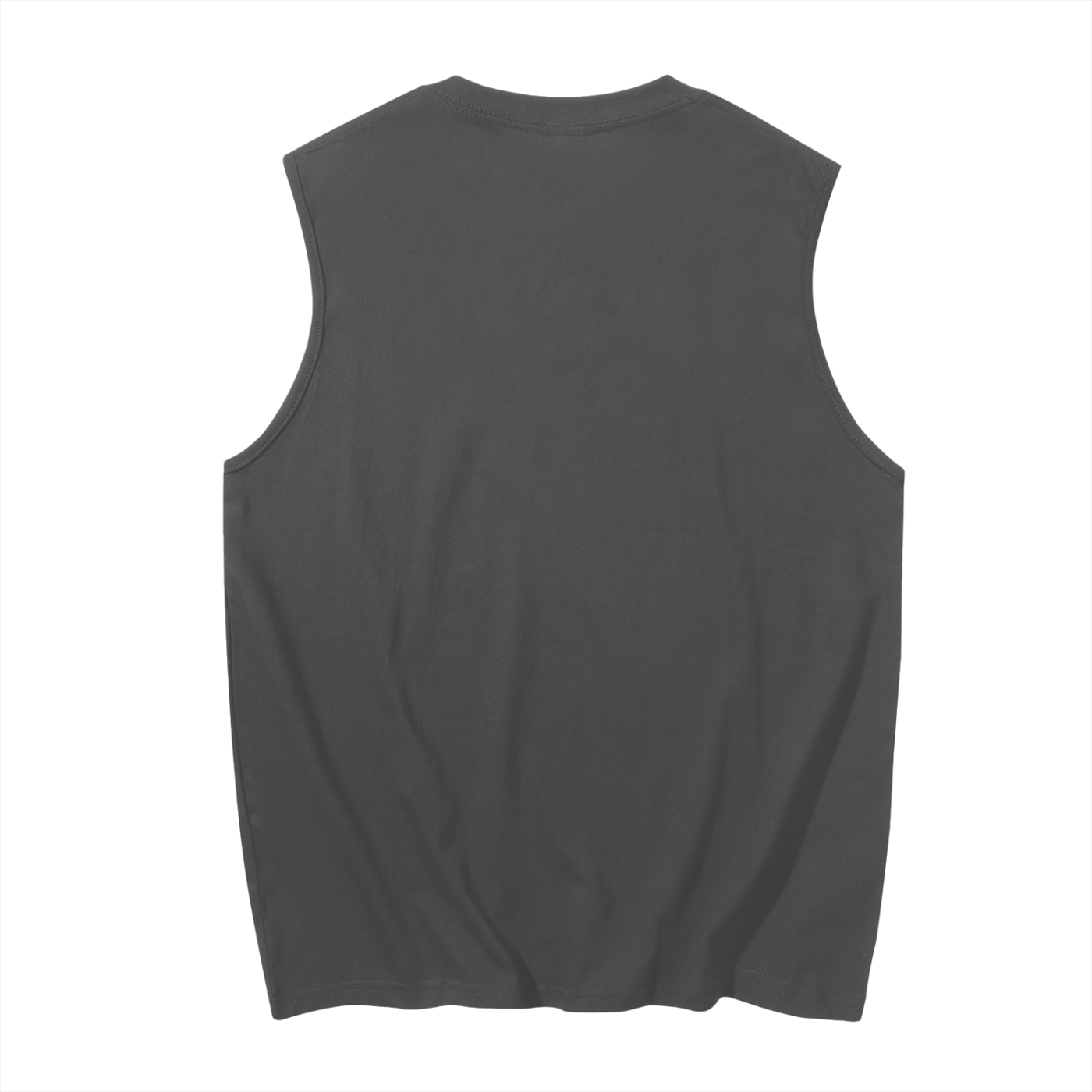Large AURARUSH Sleeveless Cotton Tank- White Print