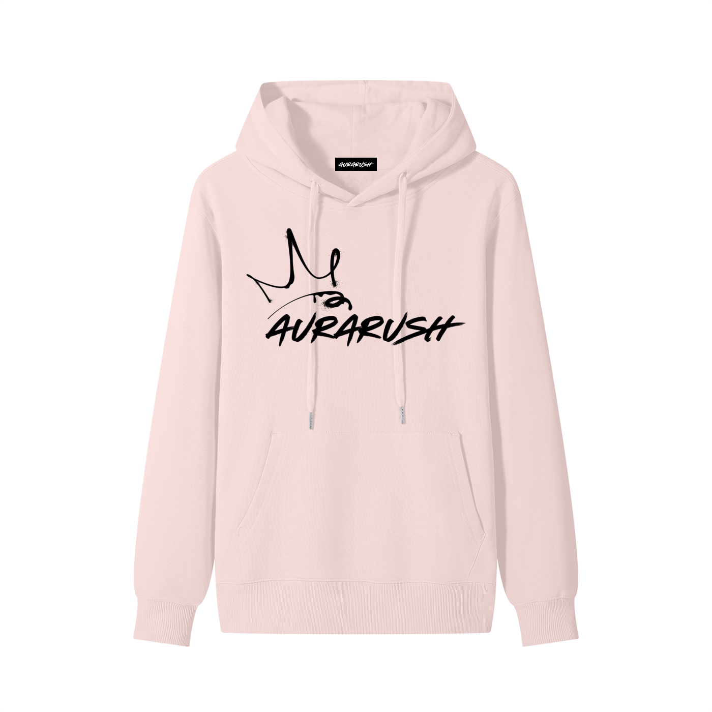 Large AURARUSH Classic Hoodie- Black Print