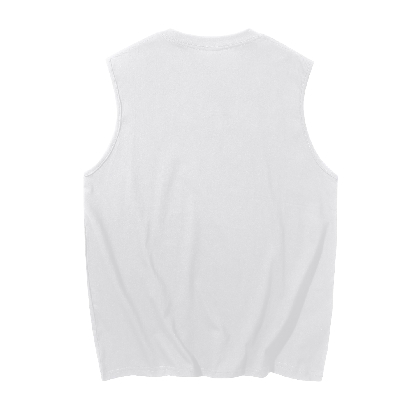 Large AURARUSH Sleeveless Cotton Tank- White Print