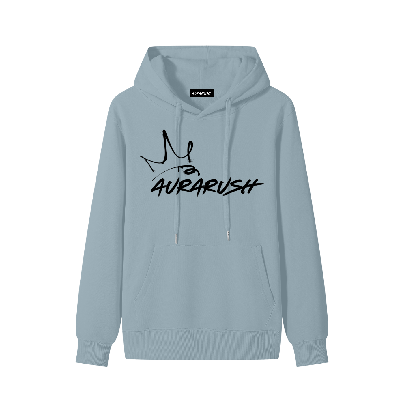 Large AURARUSH Classic Hoodie- Black Print