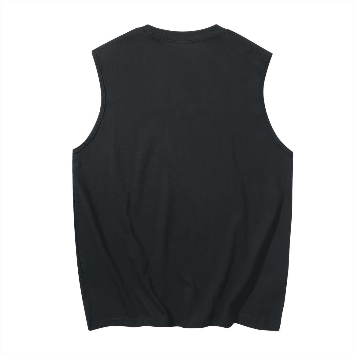 Large AURARUSH Sleeveless Cotton Tank- White Print
