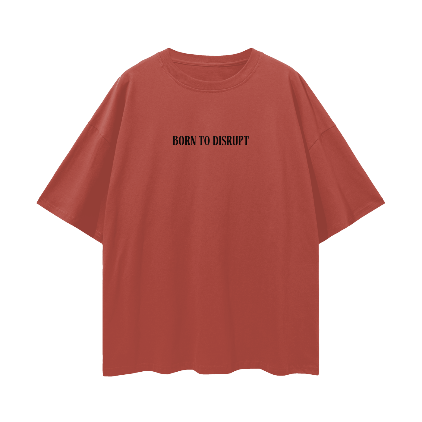 Born To Disrupt Loose Drop Shoulder Tee- Black Print