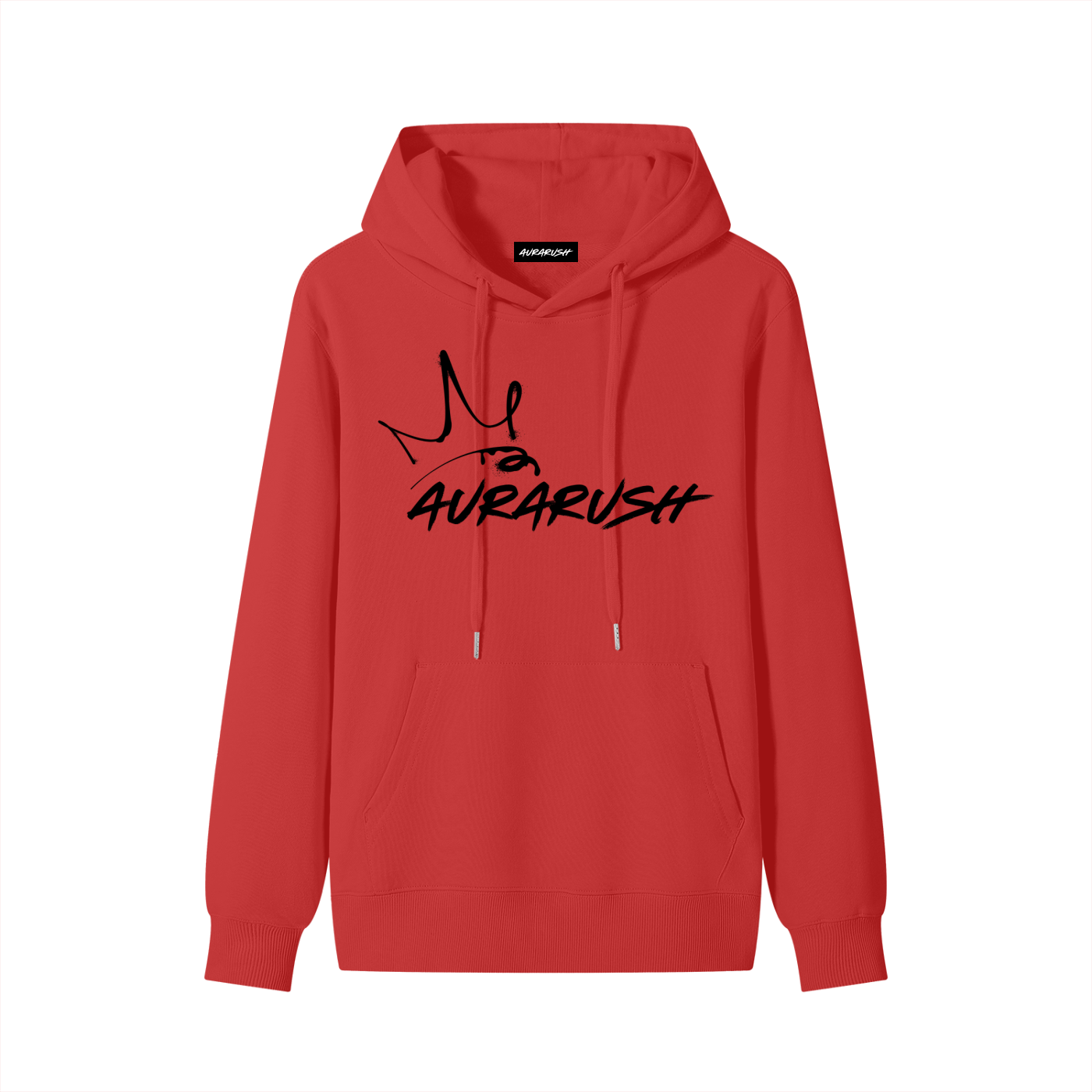 Large AURARUSH Classic Hoodie- Black Print