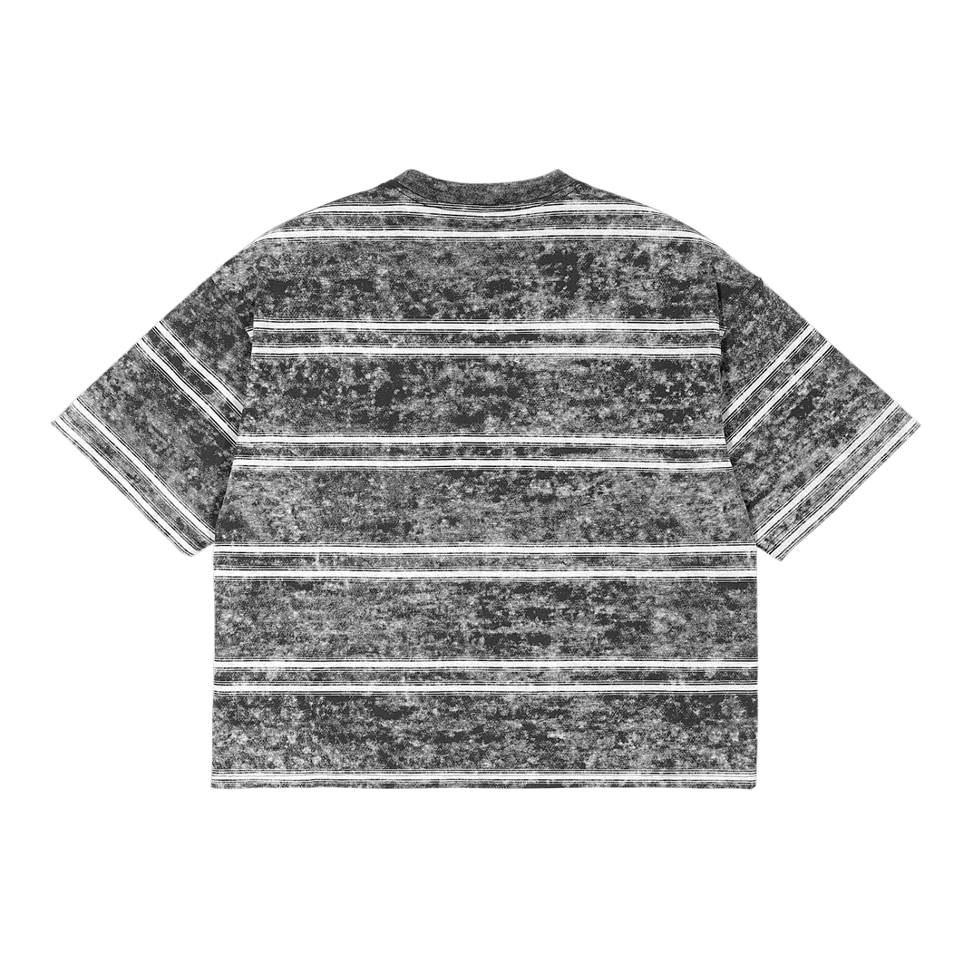 AURARUSH Snow Washed Striped Boxy Tee