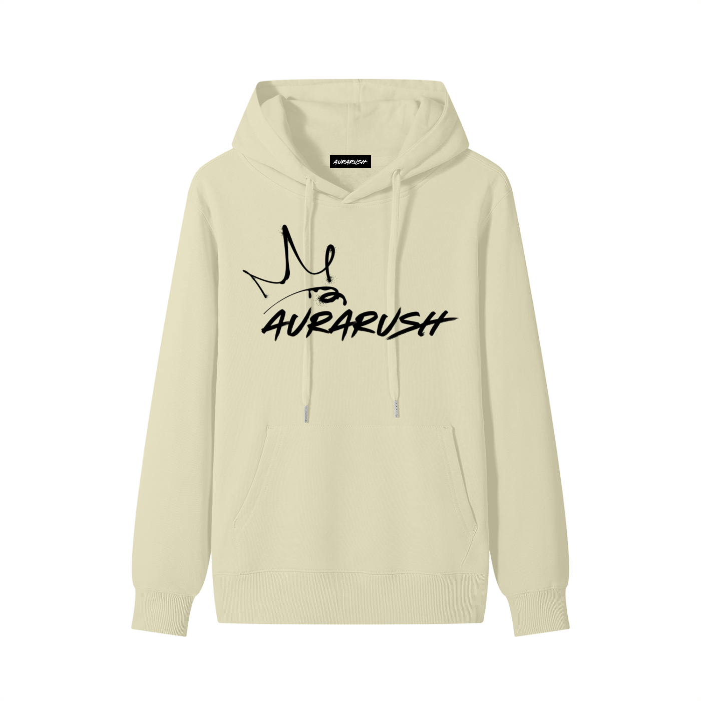 Large AURARUSH Classic Hoodie- Black Print