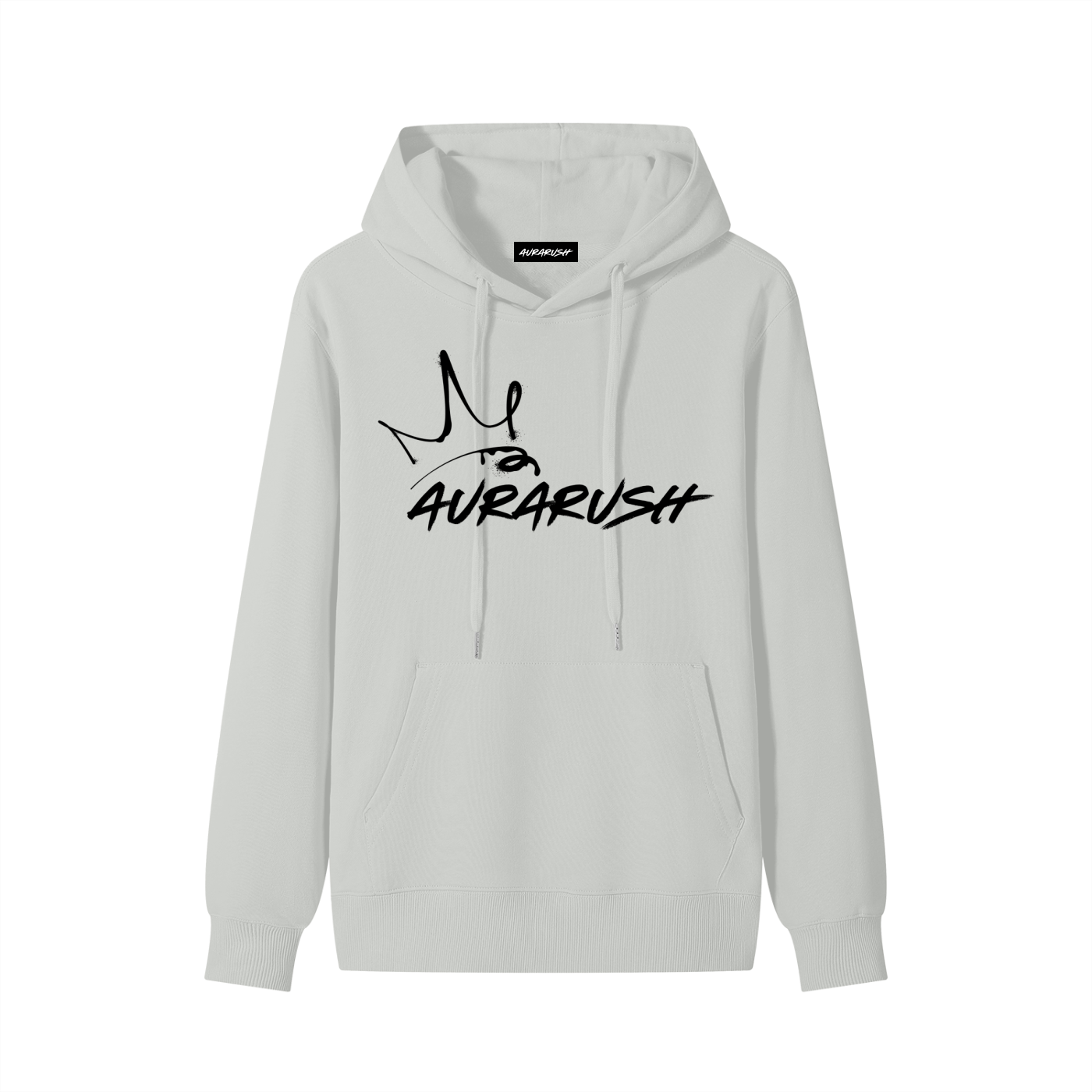 Large AURARUSH Classic Hoodie- Black Print