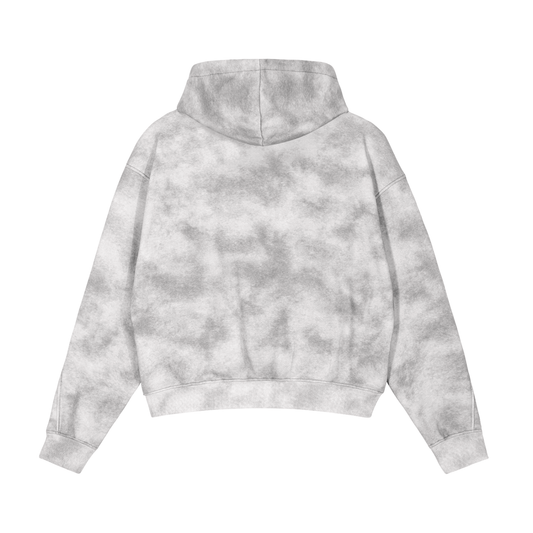 Small AURARUSH Dirty Washed Zip Fleece Hoodie