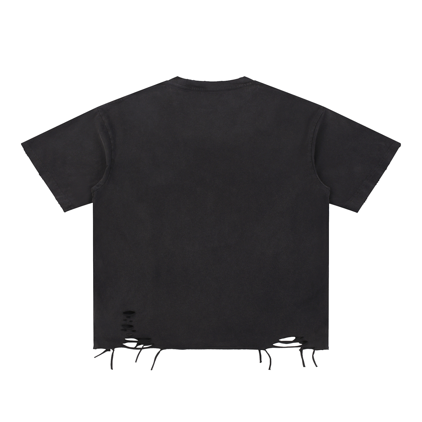 Feel The Aura Snow Washed Raw-Hem Tee