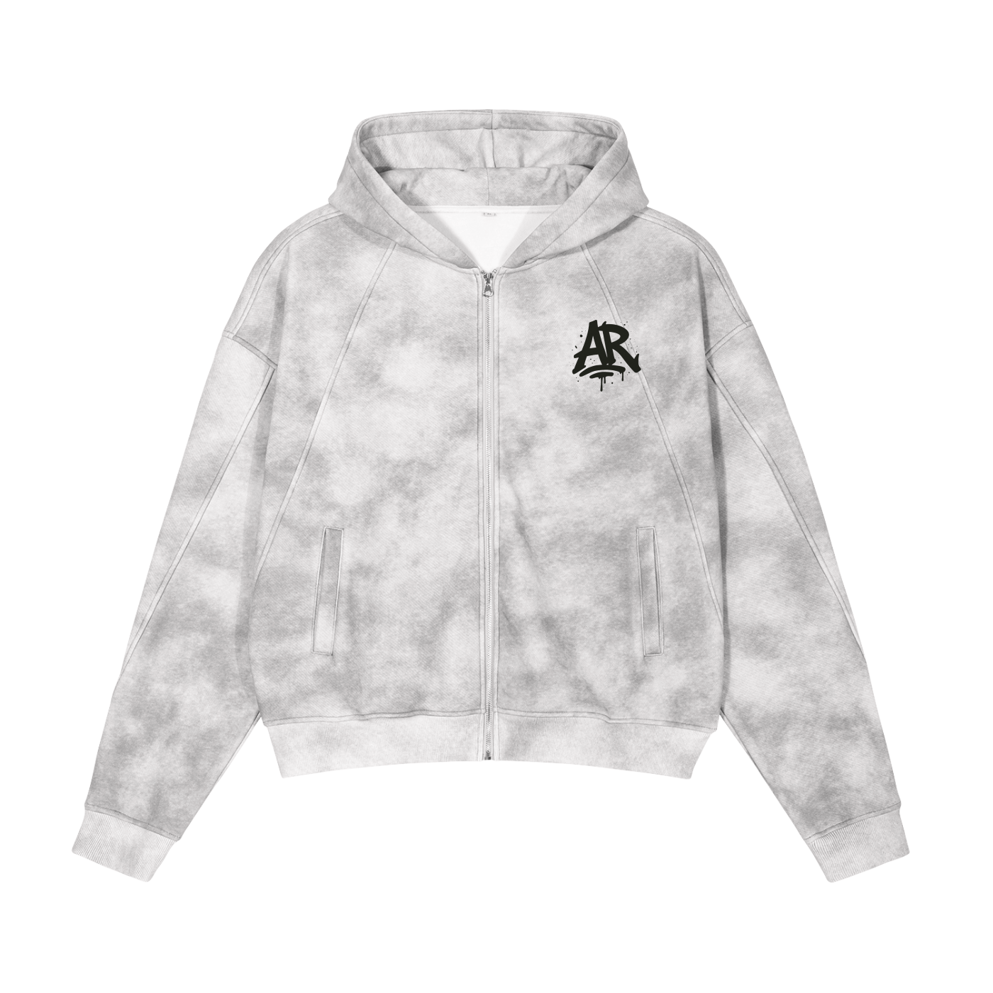 AR/AURARUSH Dirty Washed Zip Fleece Hoodie
