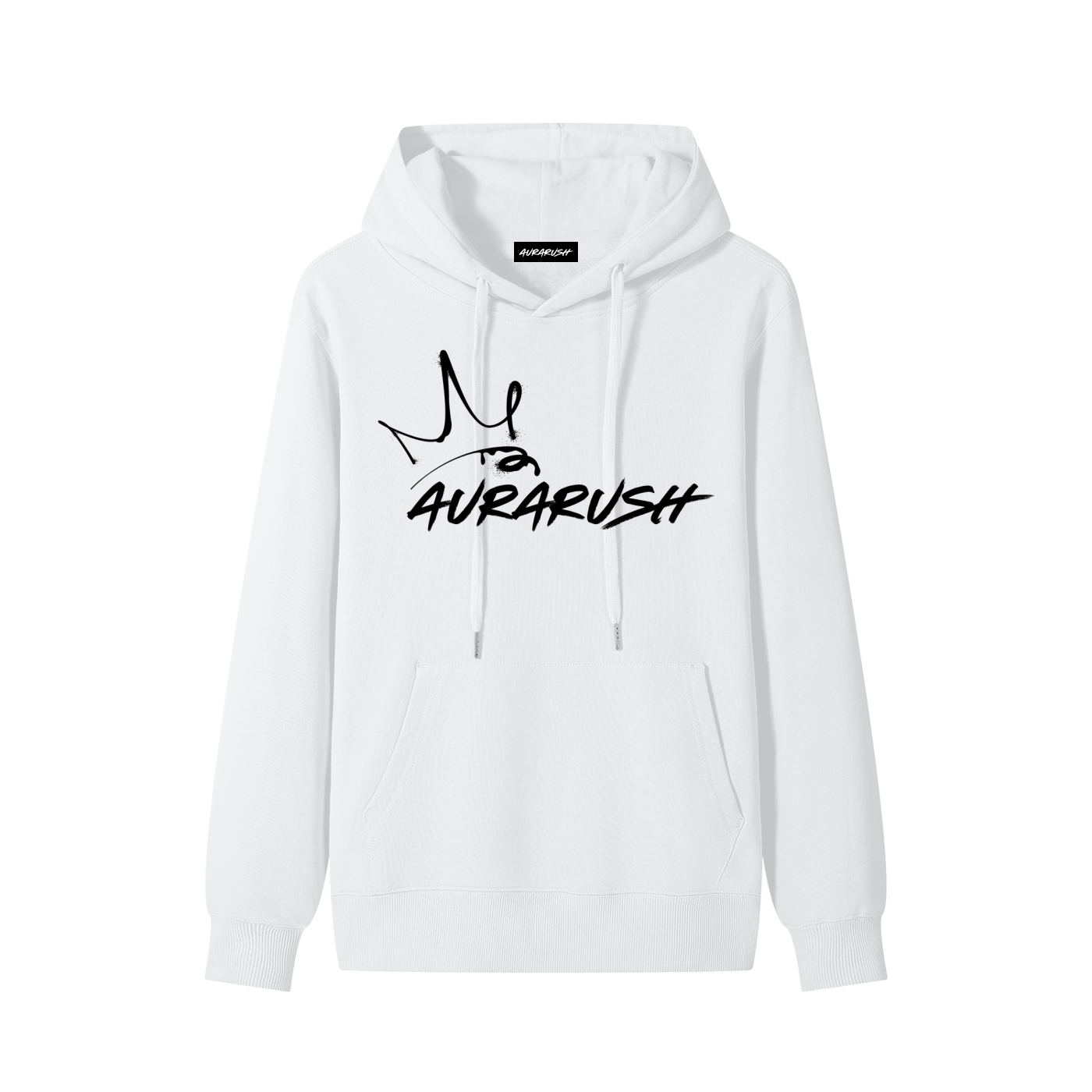 Large AURARUSH Classic Hoodie- Black Print