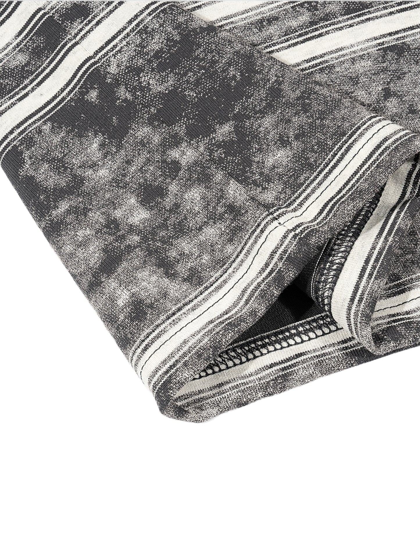 AURARUSH Snow Washed Striped Boxy Tee