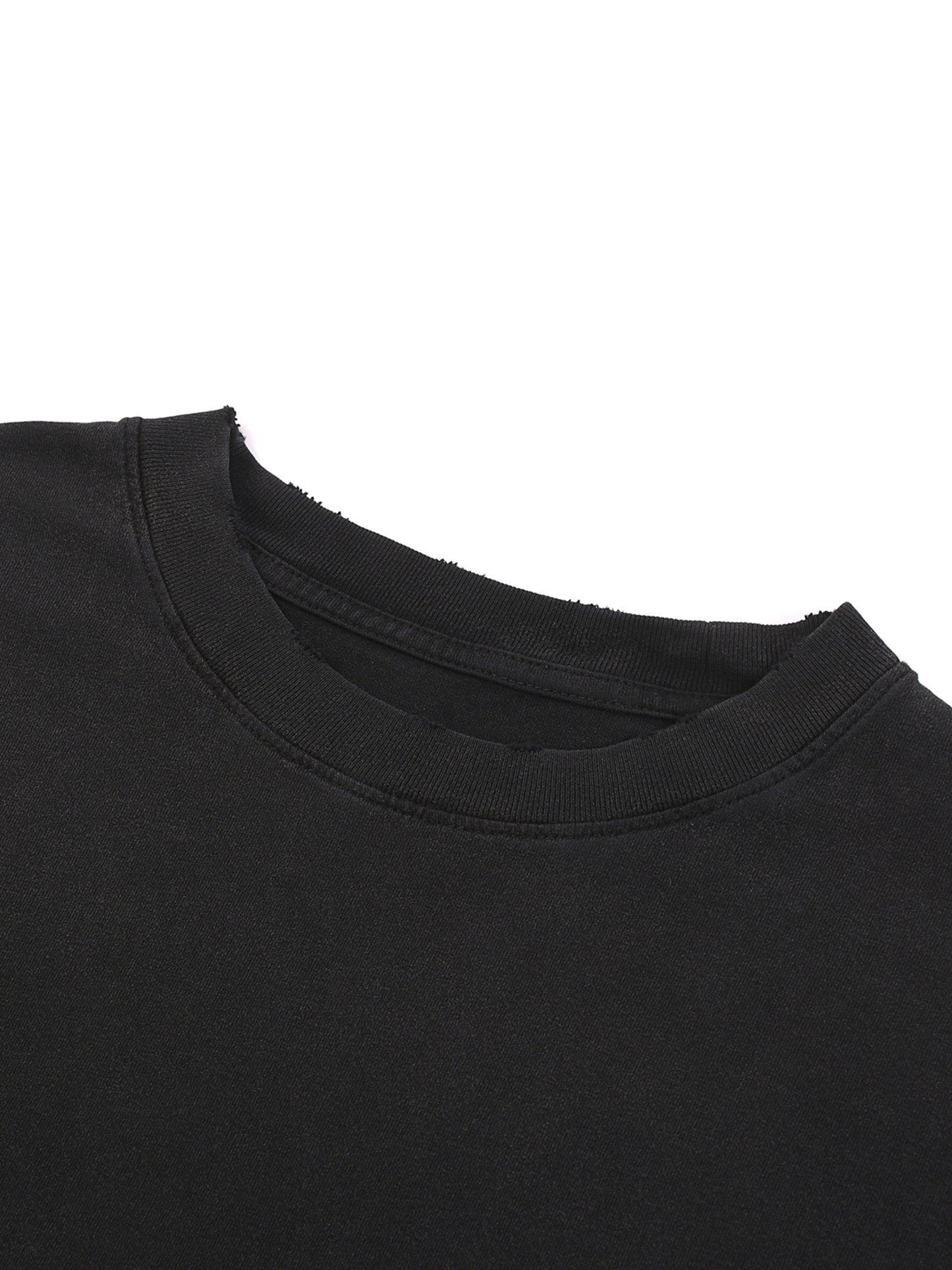 Large AURARUSH Initials Snow Washed Raw-Hem Tee