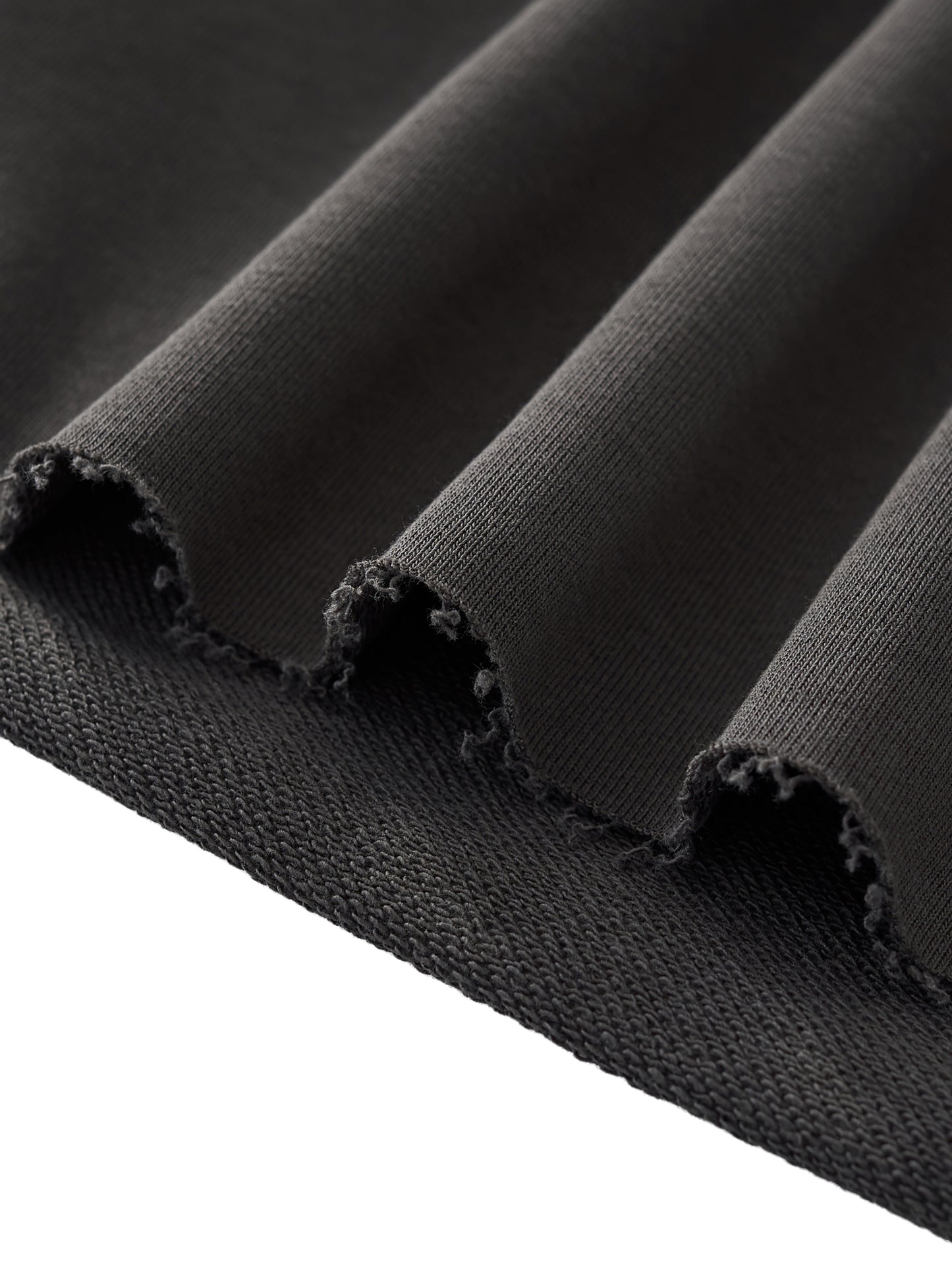 Small AURARUSH Boxy Half-Sleeve Raw-Edge Tee- Black Print